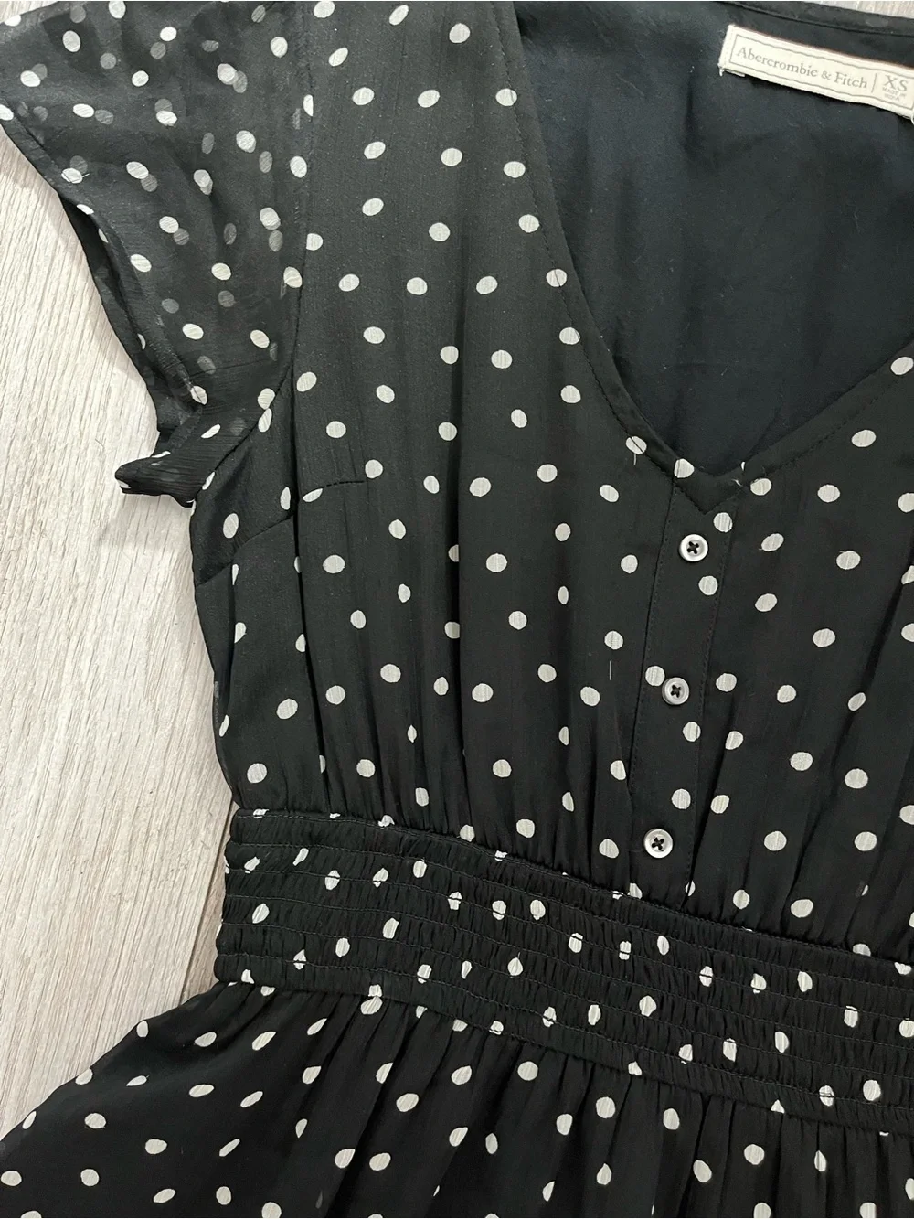 Abercrombie & Fitch Black Dress with White Polka Dots